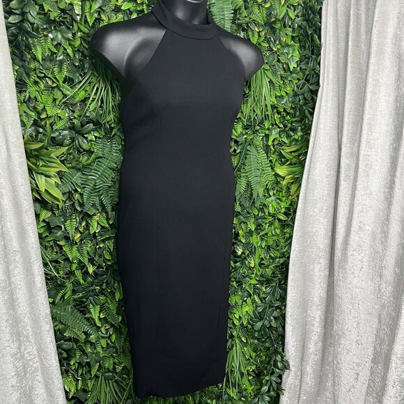 Dress the Population Dresses & Skirts - DRESS THE POPULATION Women Dress XL Black Sheath Fitted High Neckline 1726